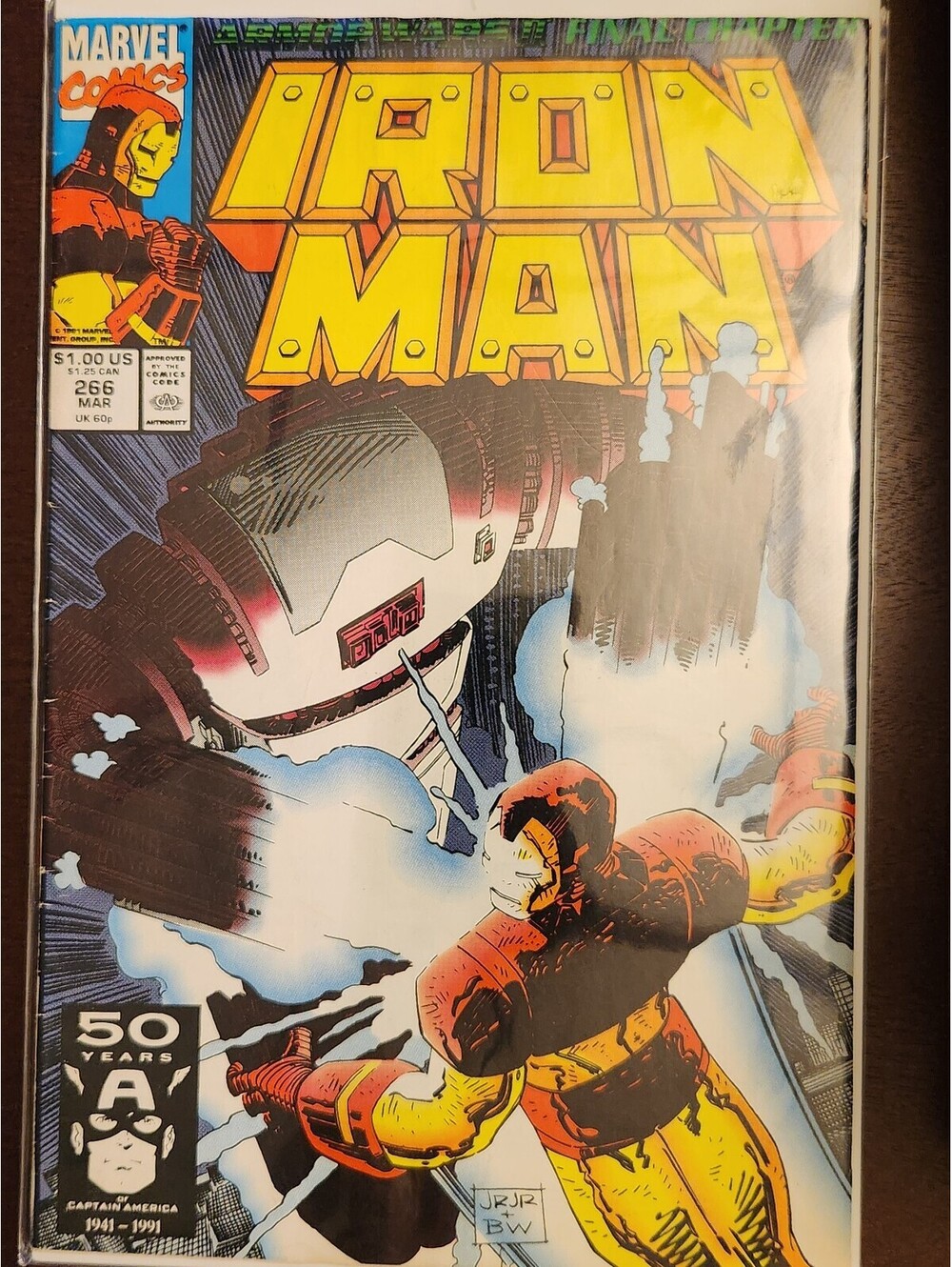 Iron Man #266A Direct Edition NM Marvel 1991 Classic John Romita JR. Art